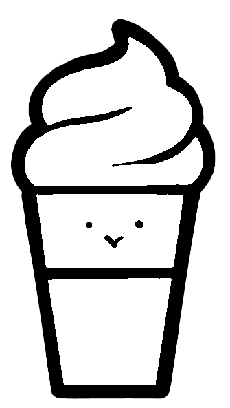 アイスクリーム ソフトクリームのイラスト 白黒 カラー 保育園 幼稚園のおたよりフリー素材 いらすとびより